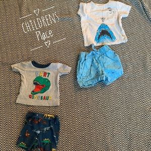 6/9 month boy Shark & Dinosaur matching set Bundle